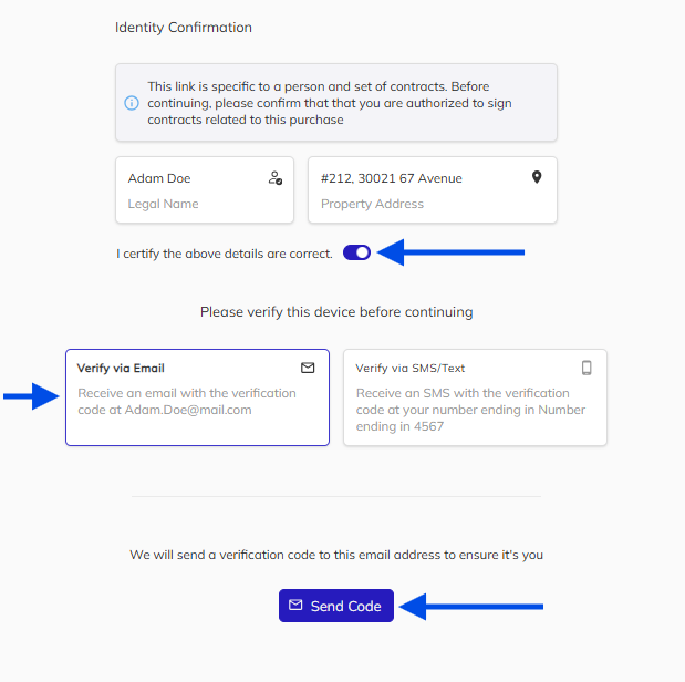 Idendity Confirmation